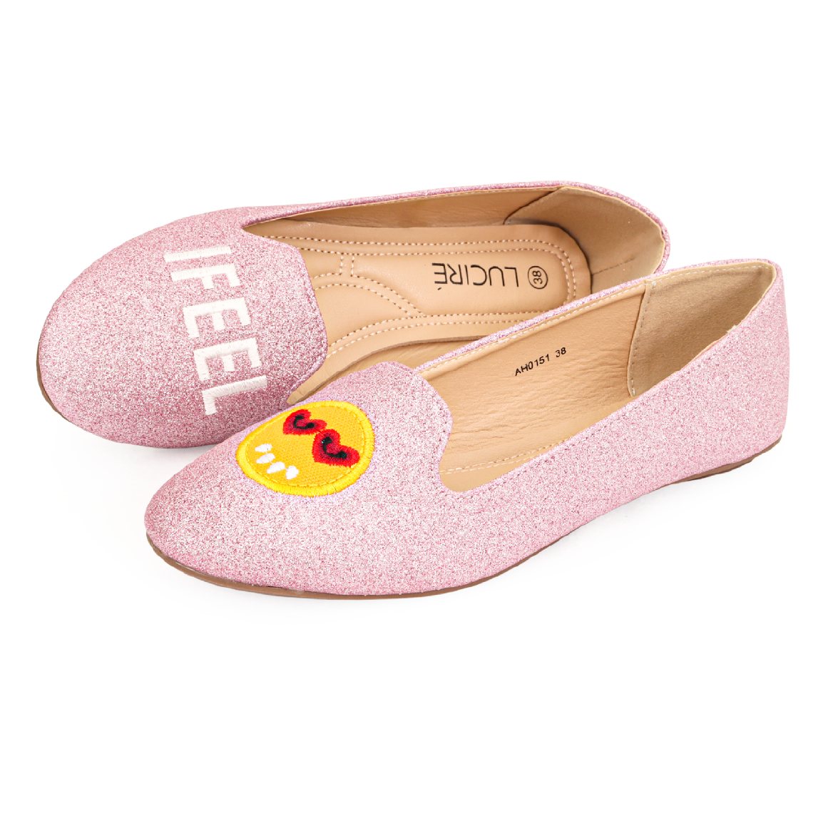 Zapatos Planos Escarchados Para Mujer Luciré