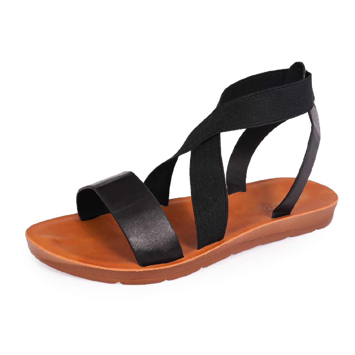 Miss Rose Women's Faux Leather High Elastic Band Sandal