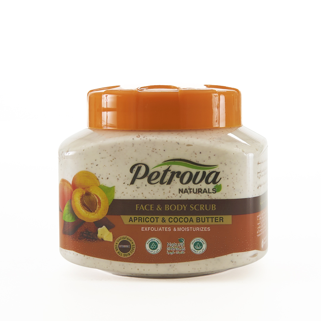Apricot & Cocoa Butter Face & Body Scrub 500 Ml Petrova