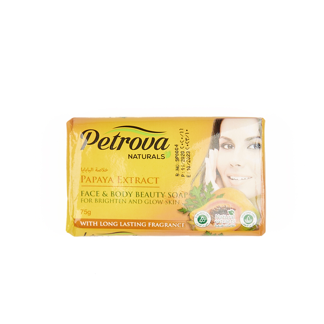 Papaya Extract Soap - Bright Even Toned Skin 75 Gm Petrova