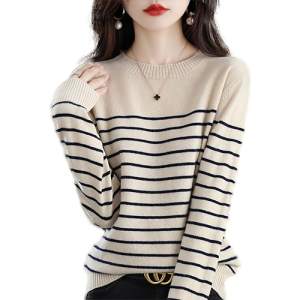 Women's Striped Crewneck
