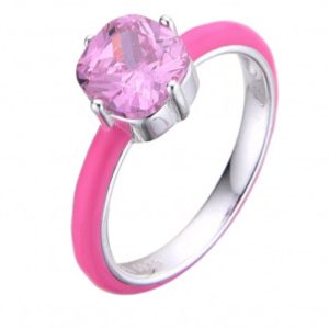 Zircon Enameled Ring