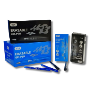 Pack of blue and black pens