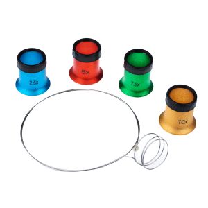 Magnifying Glass Set with Aluminum Body and Different Magnifications