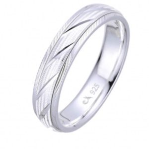 Alianza Diamantada 5Mm Plata 925