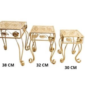 3-Piece Gold Metal Base Set