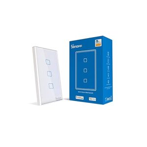 Sonoff T0-3C Interruptor táctil triple Wi-Fi inteligente Blanco