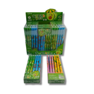 Avocado patterned pen and eraser set