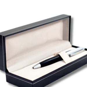 Ballpoint pen with silver case