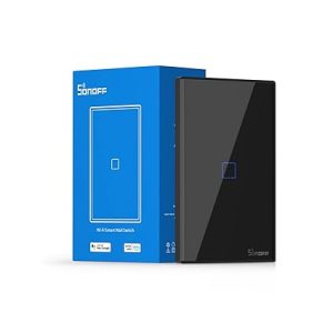 Sonoff T3-1C Interruptor táctil inteligente Wi-Fi negro