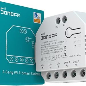 Sonoff Dualr3 Wifi Doble Interruptor Oculto Medidor de Energía