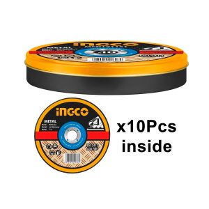 Juego de 10 discos Ingco 4 1/2" para corte de metal