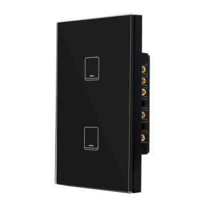 Sonoff Wifi Doble Interruptor Táctil Negro Sin Neutro